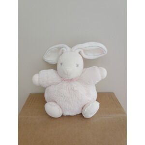 Kaloo Perle Chubby Bunny Rabbit Easter Plush White Pink Stuffed Animal